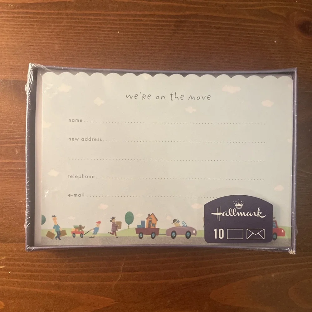 Hallmark New Address Announcement Cards We're On The Move Box Of 10 Cards New